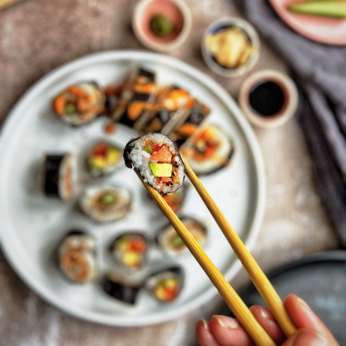 Kit Sushi Maki Complet, Cuisine Sushi Maker 12 Pièces Compatible