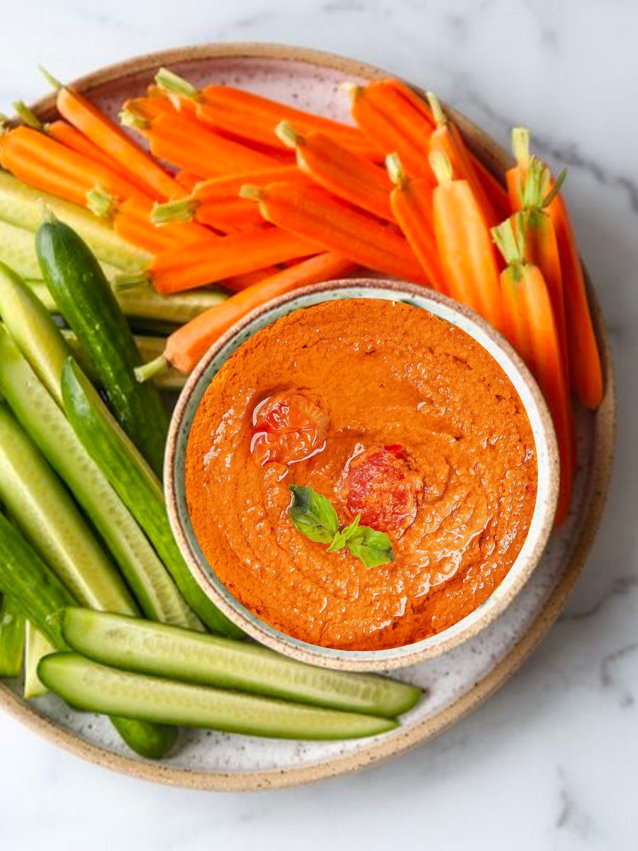 Sundried Tomato Pesto Dip with Cruditesimg 1